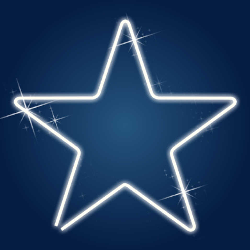 Новогодний светодиодный мотив Звезда Классик (один контура) МЗ01