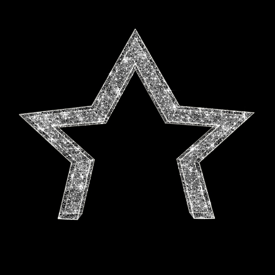 Световая Арка Алмазная звезда объемная, ширина 4 м высота 4,8 м