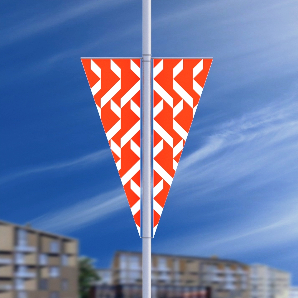 Флаги на столбы Баннерная консоль Стрит Лайт Твин