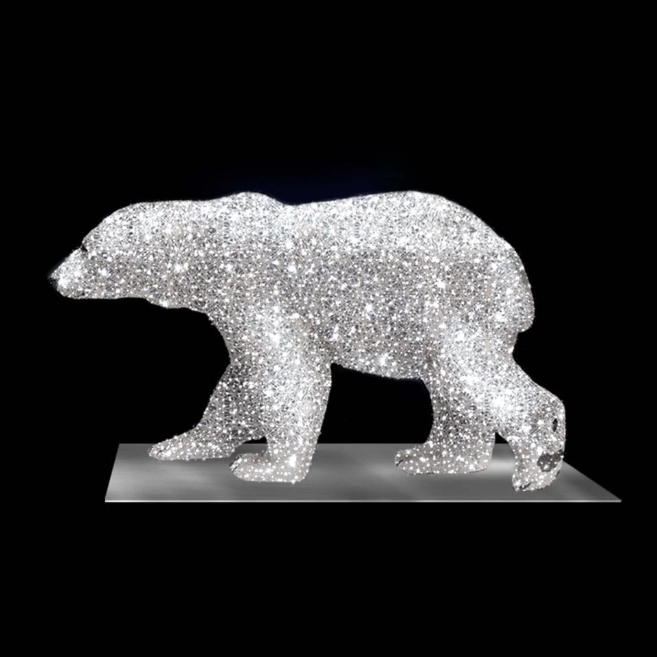 Светодиодный Белый Медведь, ширина 2,6 м высота 1,4 м