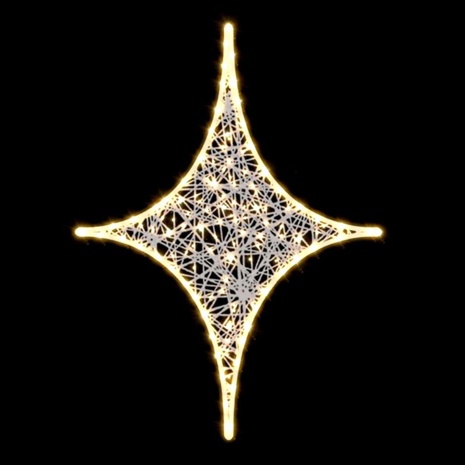 Декоративная световая фигура Звезда Miracle (цвет на выбор), ширина 1,1 м высота 1,5 м