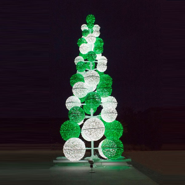 Световая елка из Шаров SR поликомпозит, высота 5 м