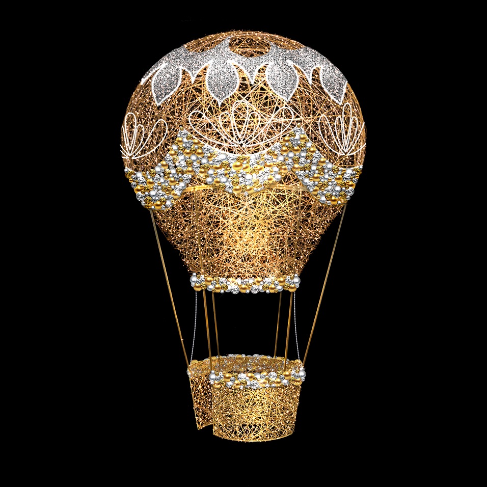 Декоративная фигура Фотозона Воздушный шар (цвет на выбор), ширина 3,1 м высота 5,4 м